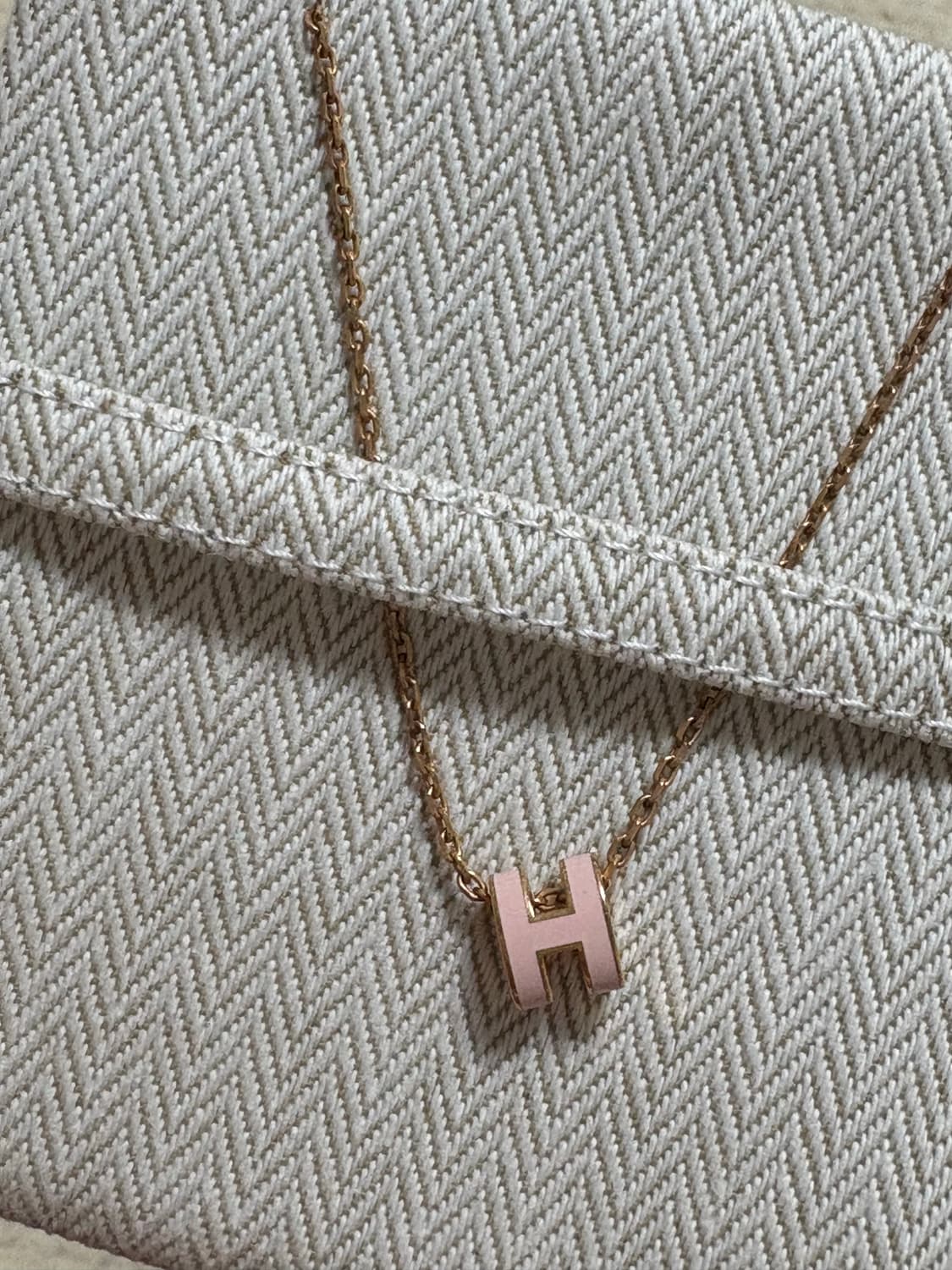 에르메스 정품 미니 팝아슈 목걸이 로즈골드 로즈드라제 상품이미지4