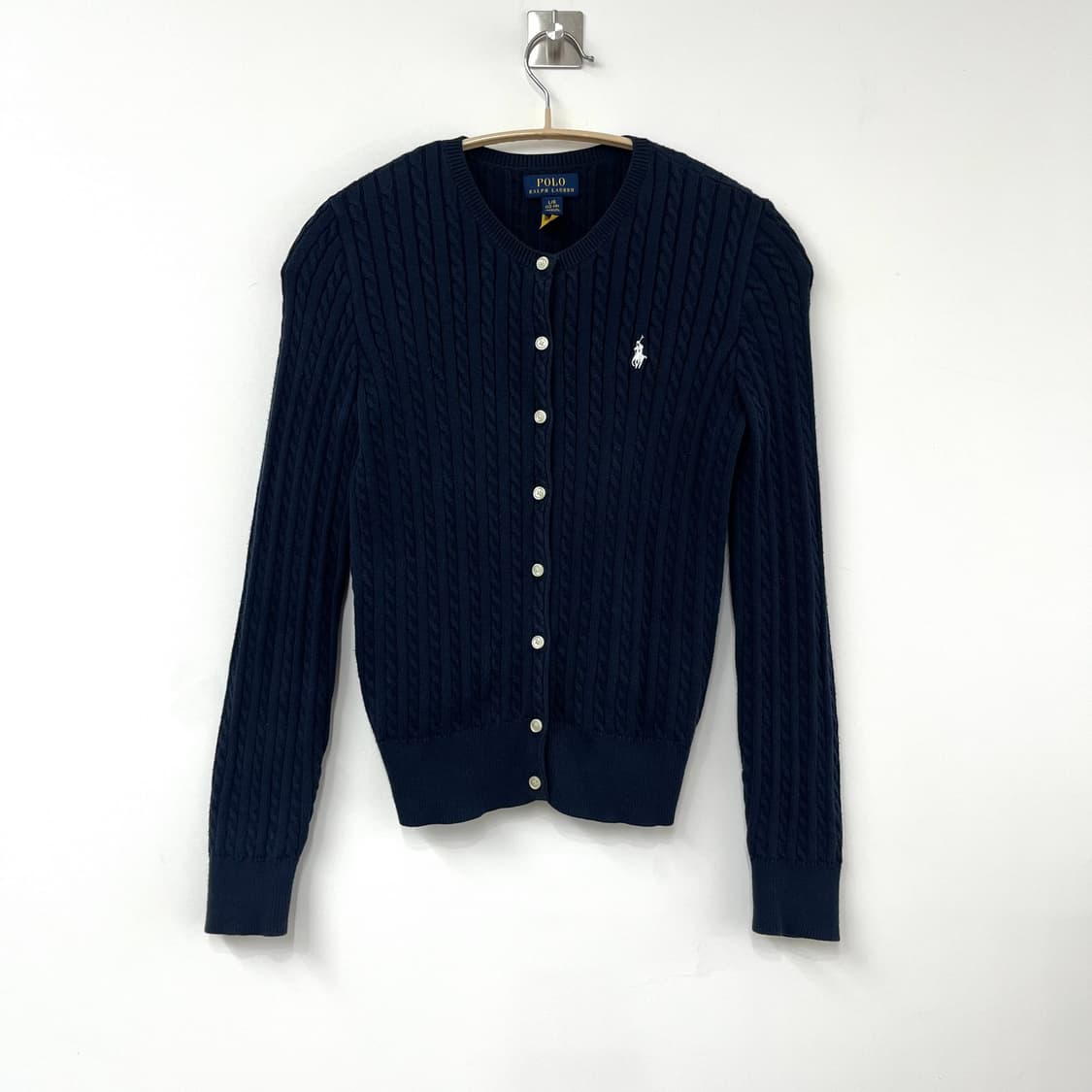 폴로 랄프로렌 네이비 케이블 꽈배기 니트 가디건 상품이미지2