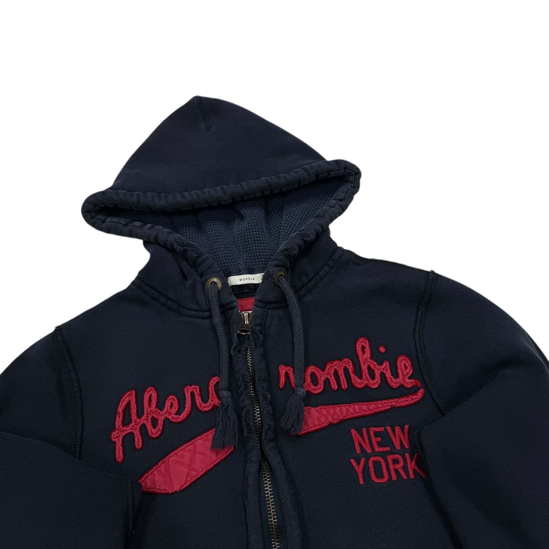 아베크롬비 빈티지 데미지 디테일 Y2K 후드집업 자켓 네이비 M 상품이미지2