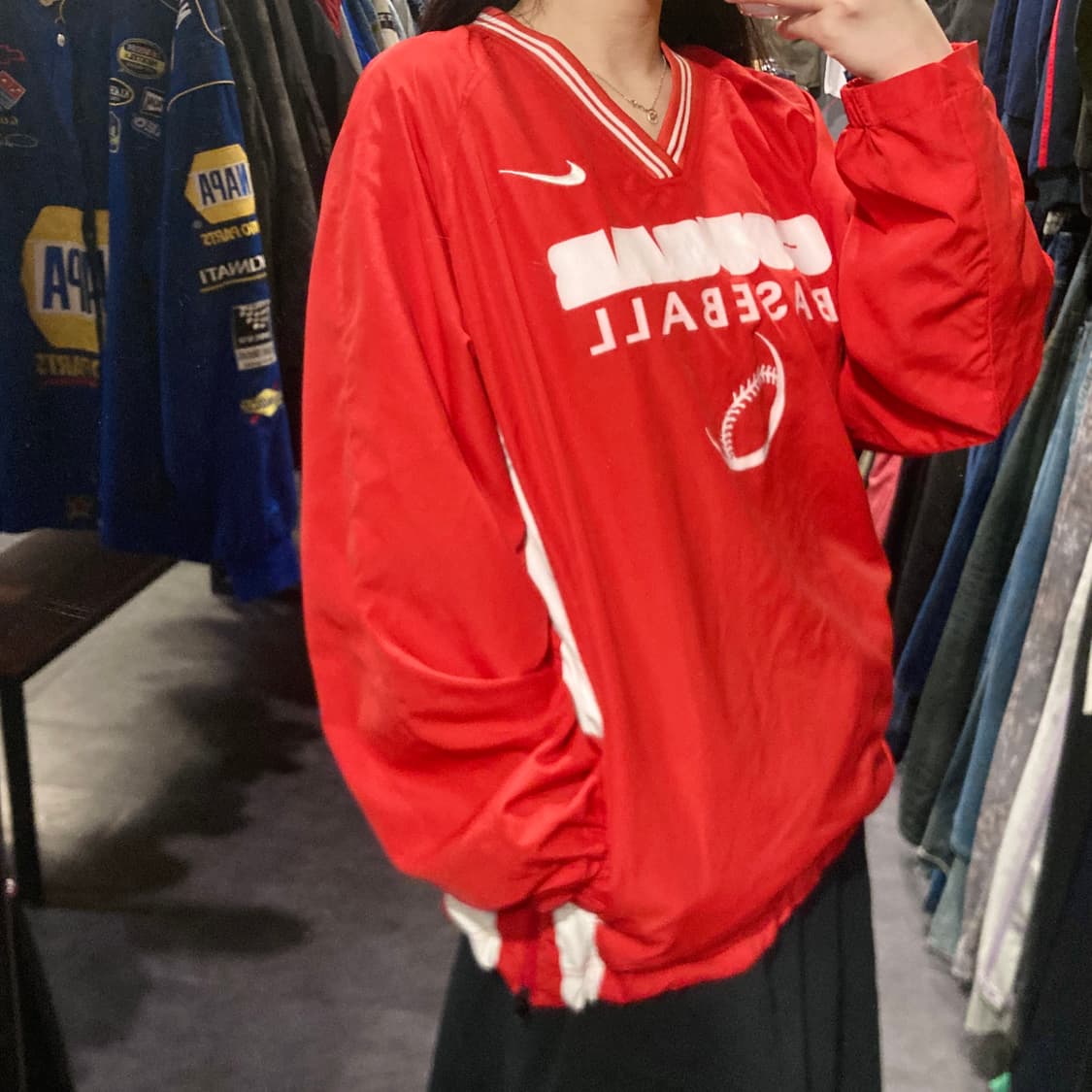 [IM] 나이키 베이스볼 레드 풀오버 웜업 상품이미지5