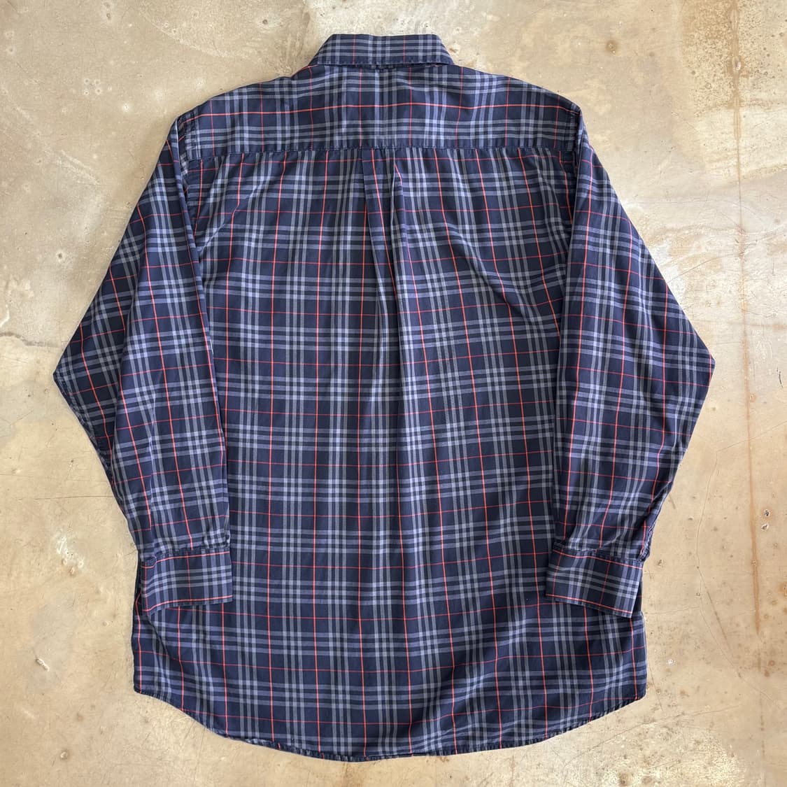 M 버버리 네이비 체크셔츠 상품이미지3