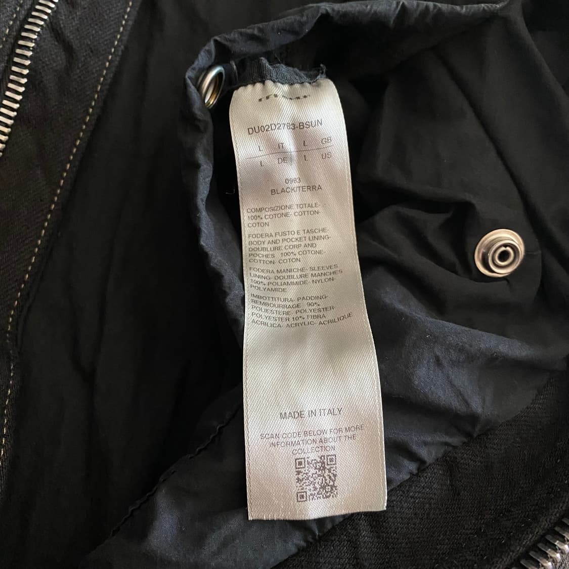 [L] 릭오웬스 다크쉐도우 집 프론트 자켓 블랙/테라 상품이미지5