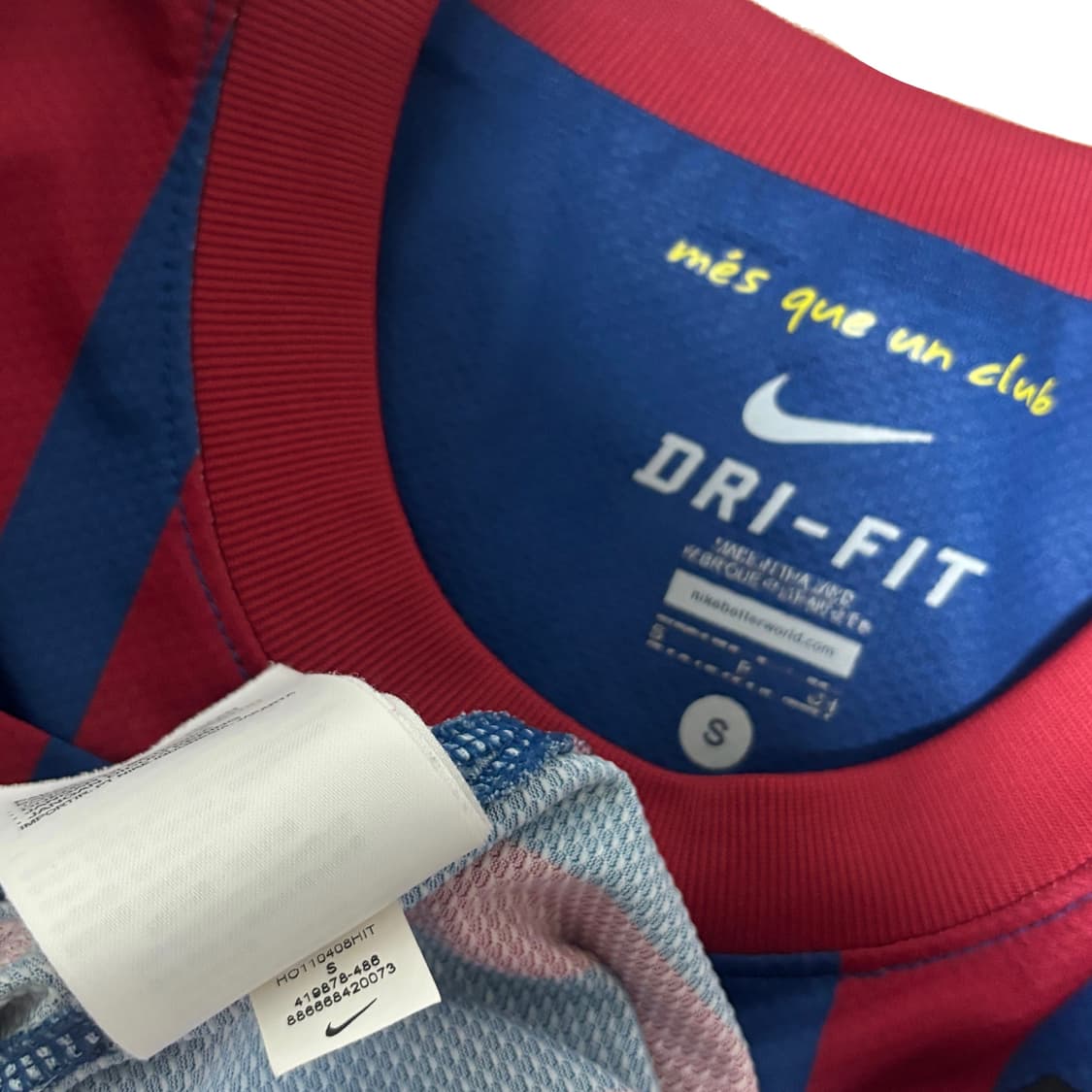 나이키 바르셀로나 11 12 홈 메시 긴팔 유니폼 상품이미지4