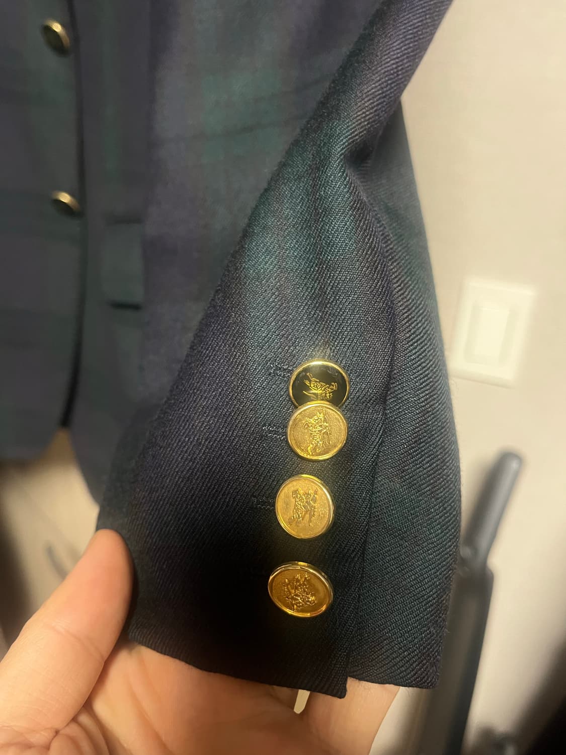 빈티지 버버리 블랙와치 블레이저 판매 상품이미지3