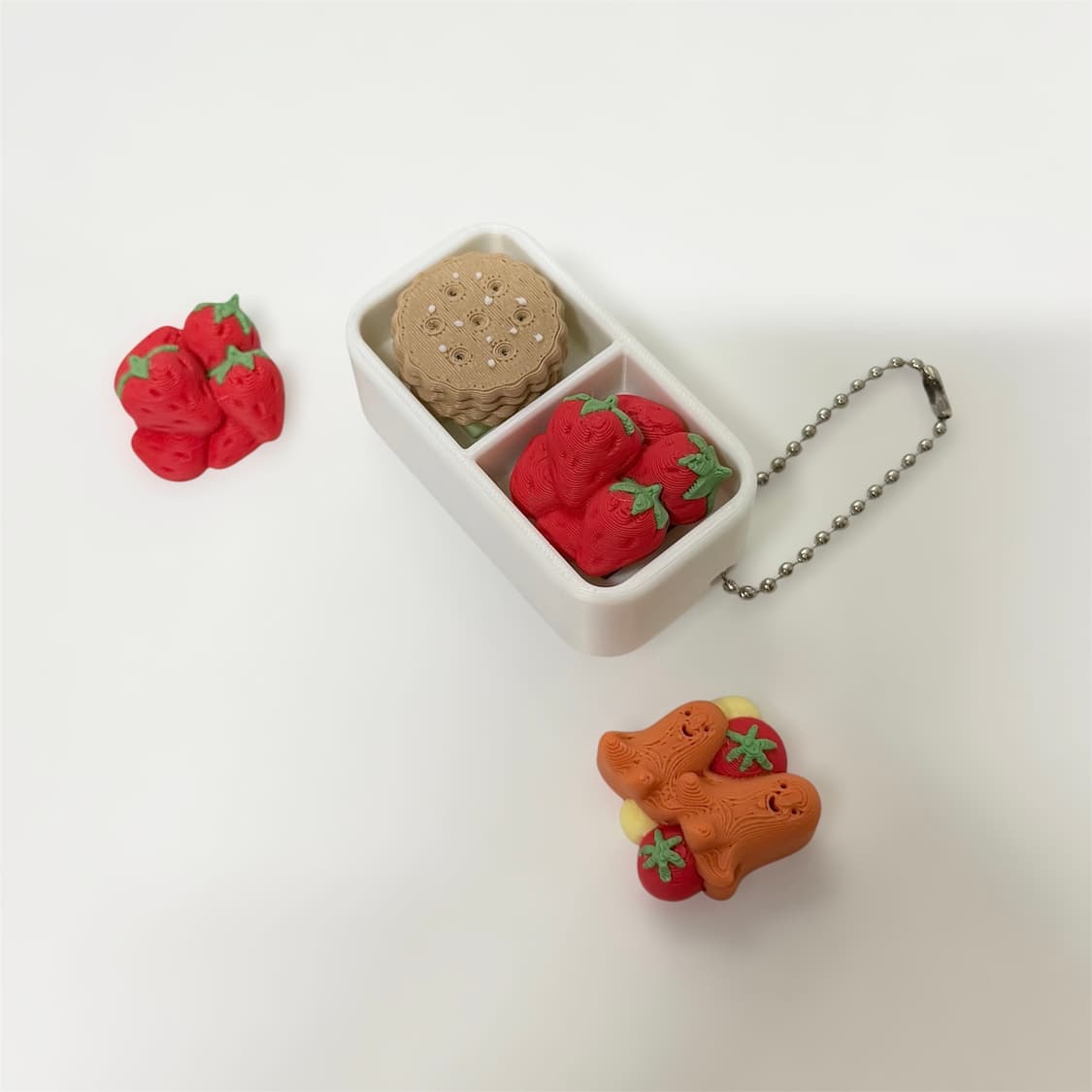 도시락 2구 클리커 클릭커 키캡 키링 피젯토이 상품이미지4