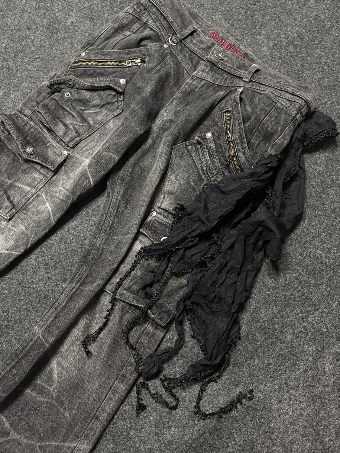 Vintage y2k punk fishnet muffler scarf 상품이미지1