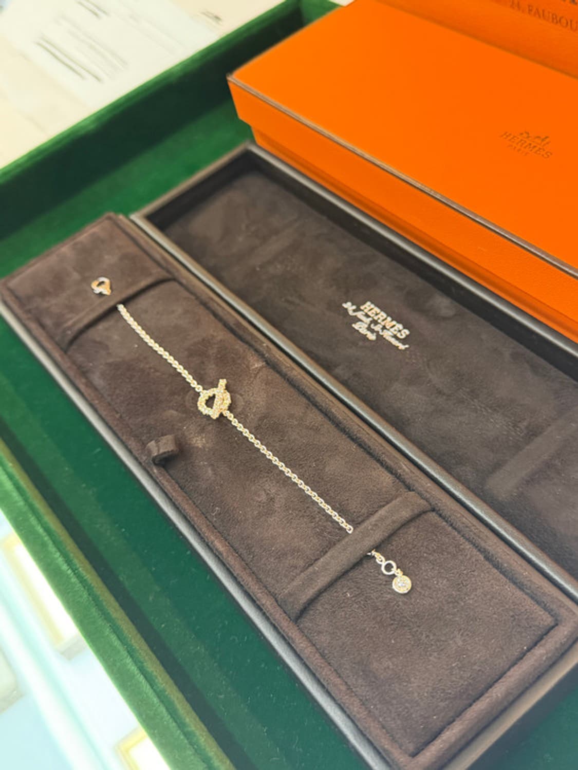 정품 에르메스 피네스 화이트골드 다이아 팔찌 상품이미지3