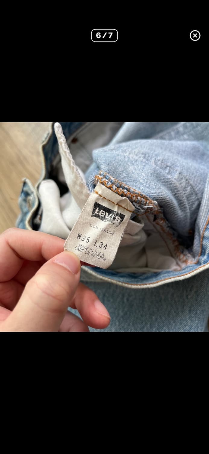 90‘s levis 501 데님팬츠 35size 상품이미지6