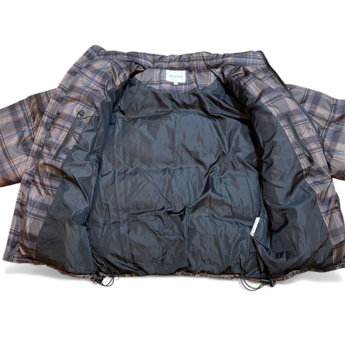 젠틀 커버 타탄 체크 패딩 상품이미지3