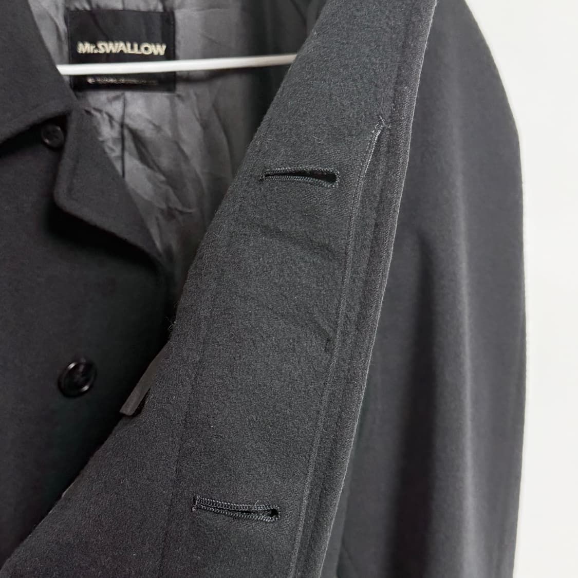 [캐시미어 100%] 블랙 롱 남성 코트 상품이미지5