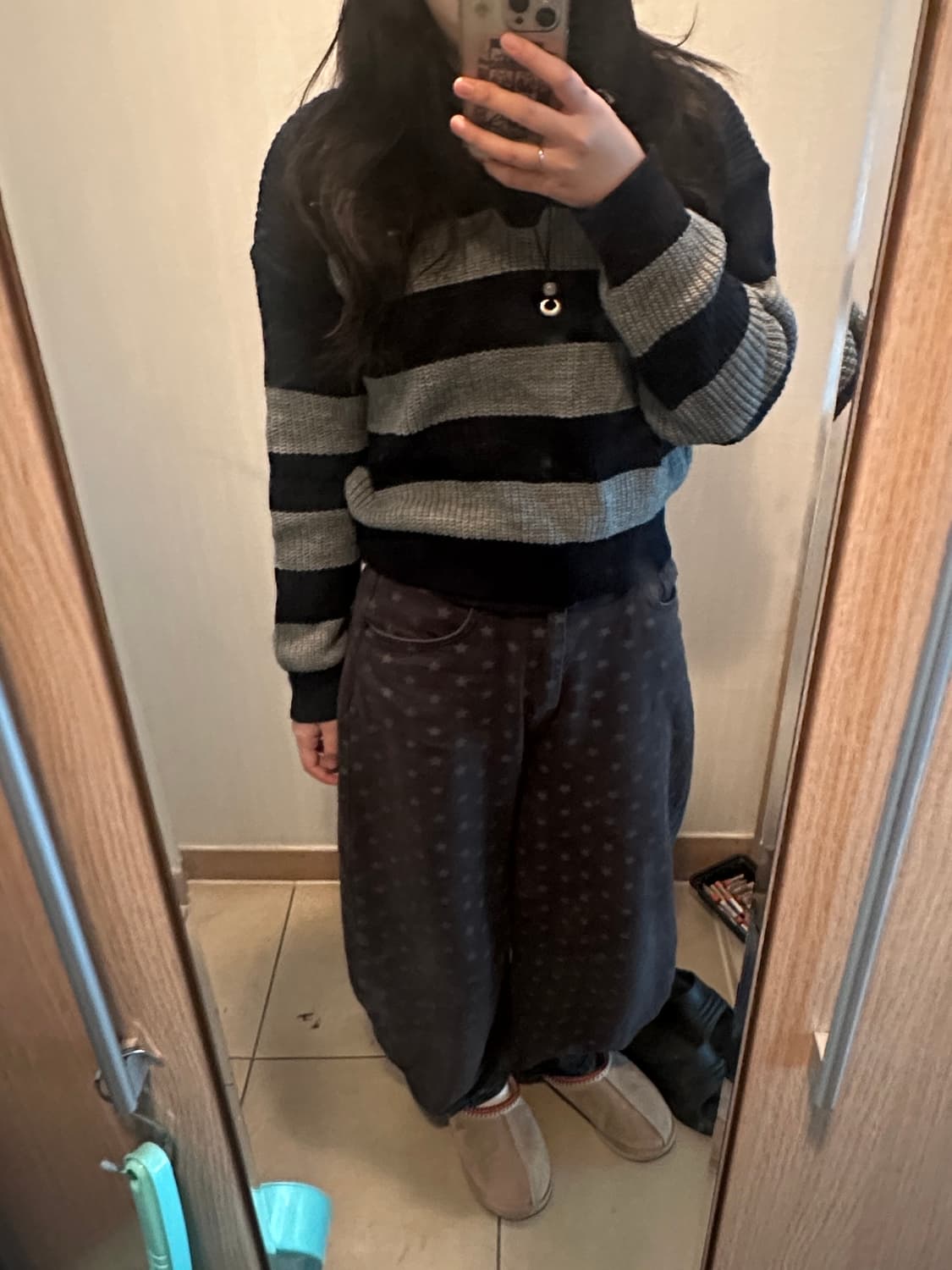 블랙업 [made] 오레뉴 스트라이프 카라 니트 상품이미지3