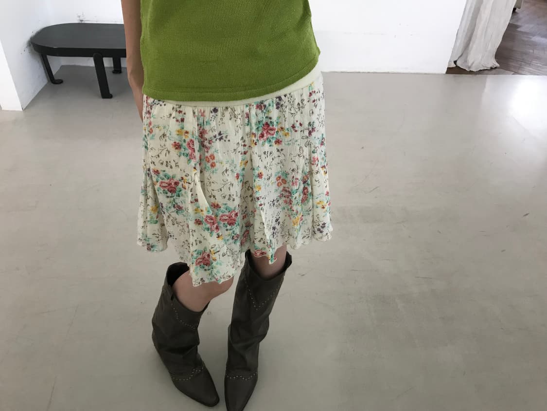 vintage flower pattern skirt 상품이미지4