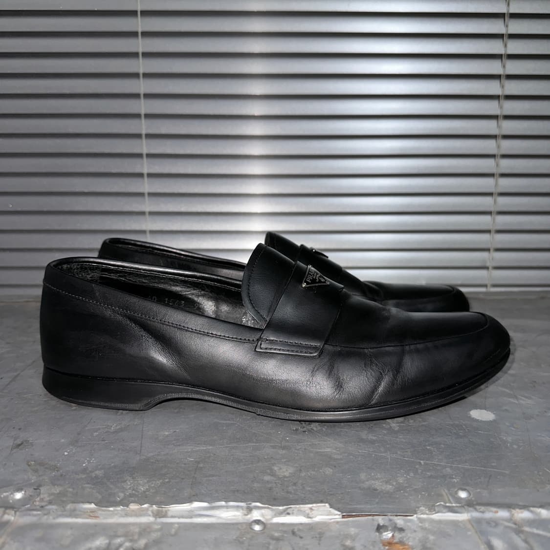 00s 빈티지 블랙 프라다 스포츠 로고 로퍼 상품이미지5