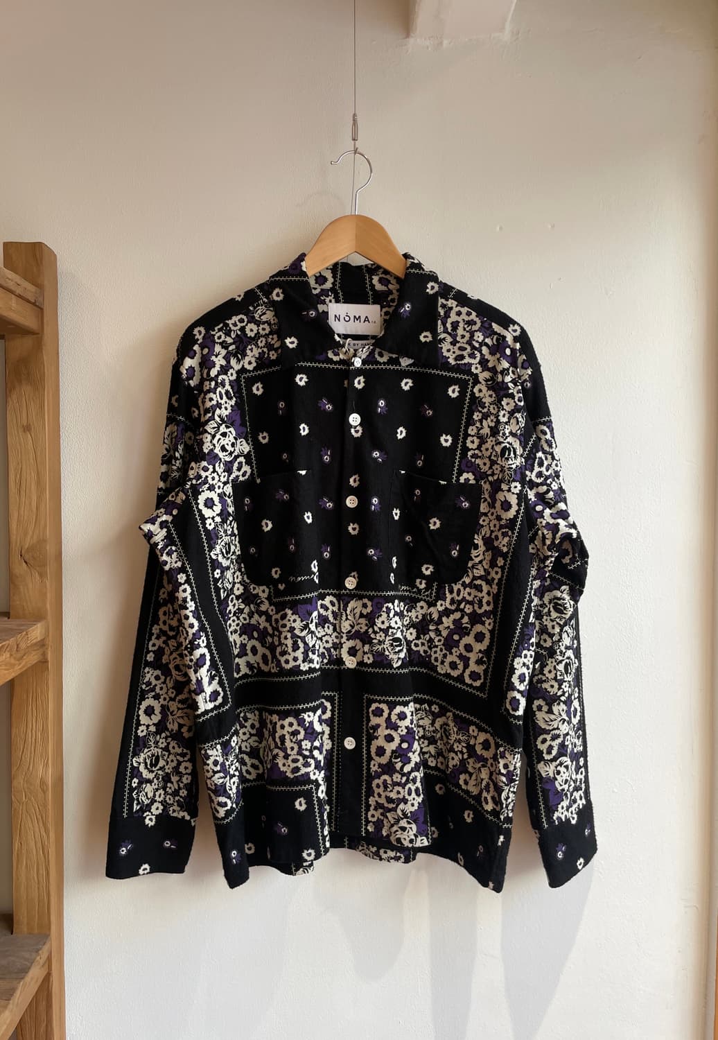 노마티디 플래널 오픈 카라 셔츠 상품이미지1