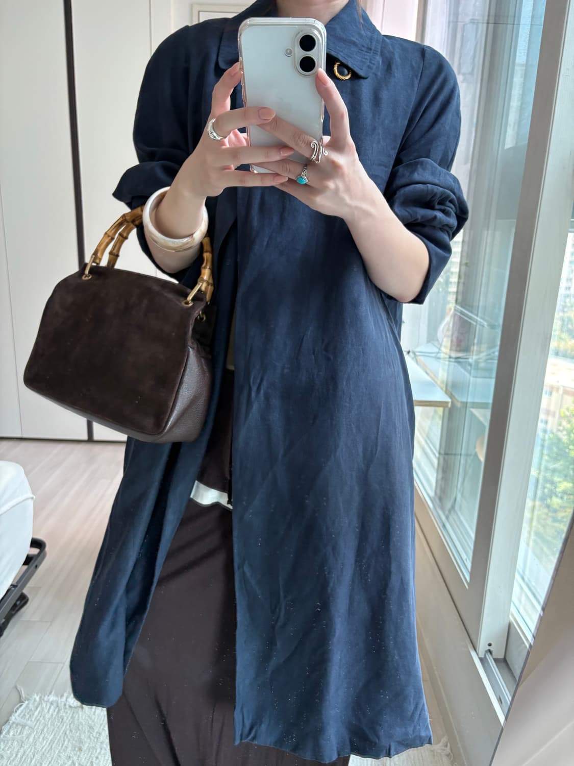 Matte Texture Long Coat 상품이미지3