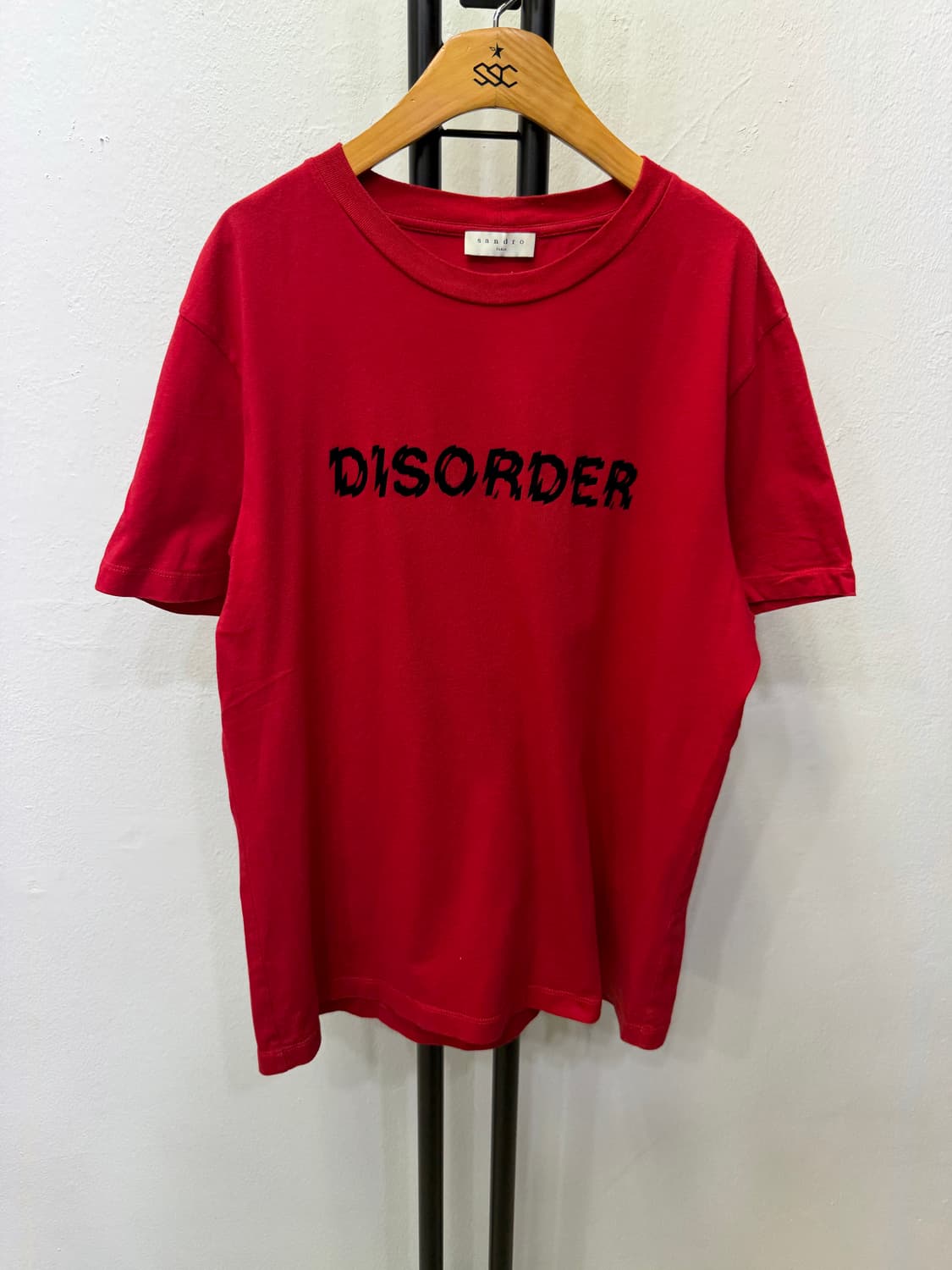 정품) 산드로 여성 Disorder 프린팅 반팔티 L 상품이미지1