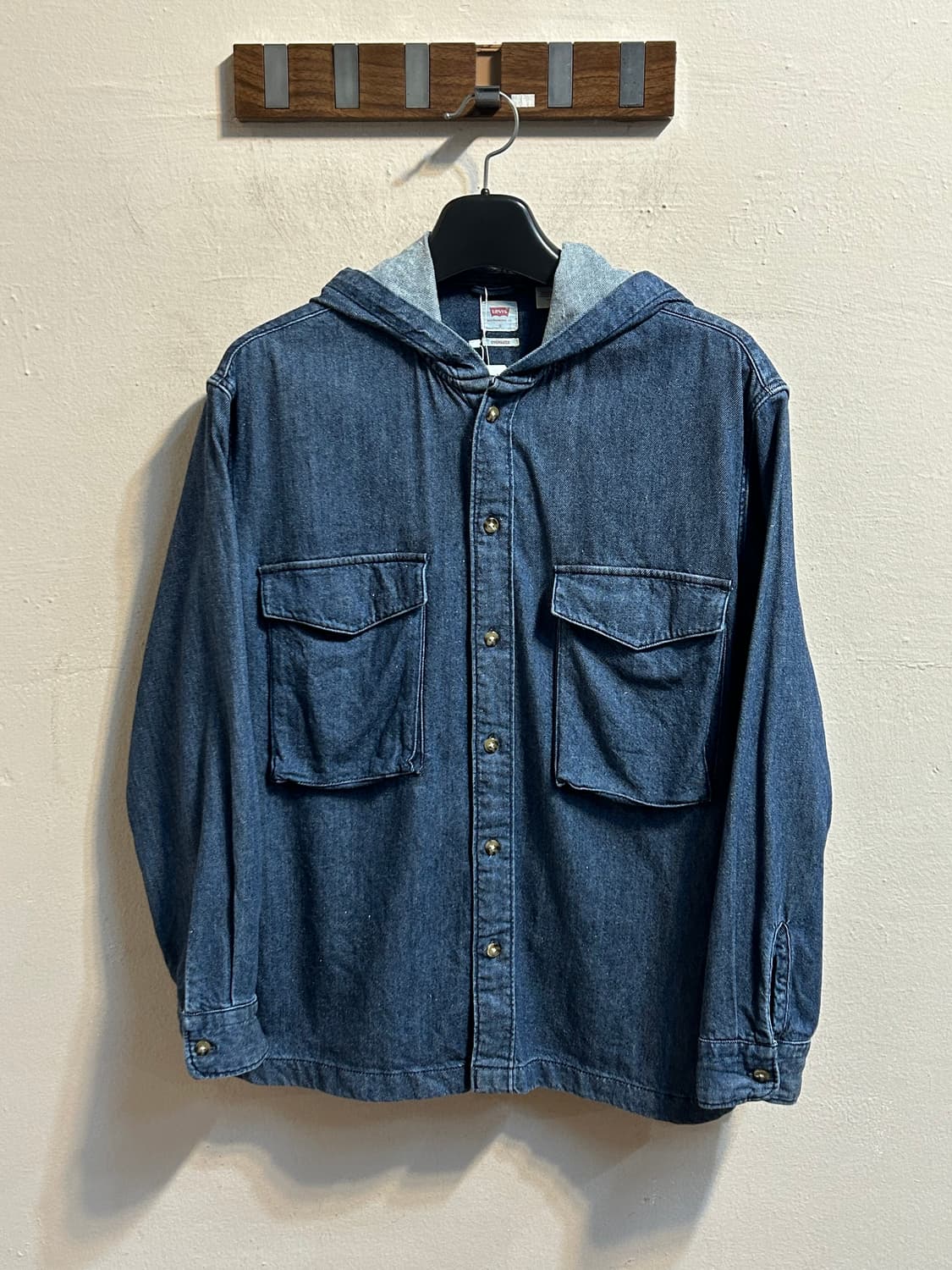 리바이스 오버사이즈 데님 후드 셔츠 상품이미지1
