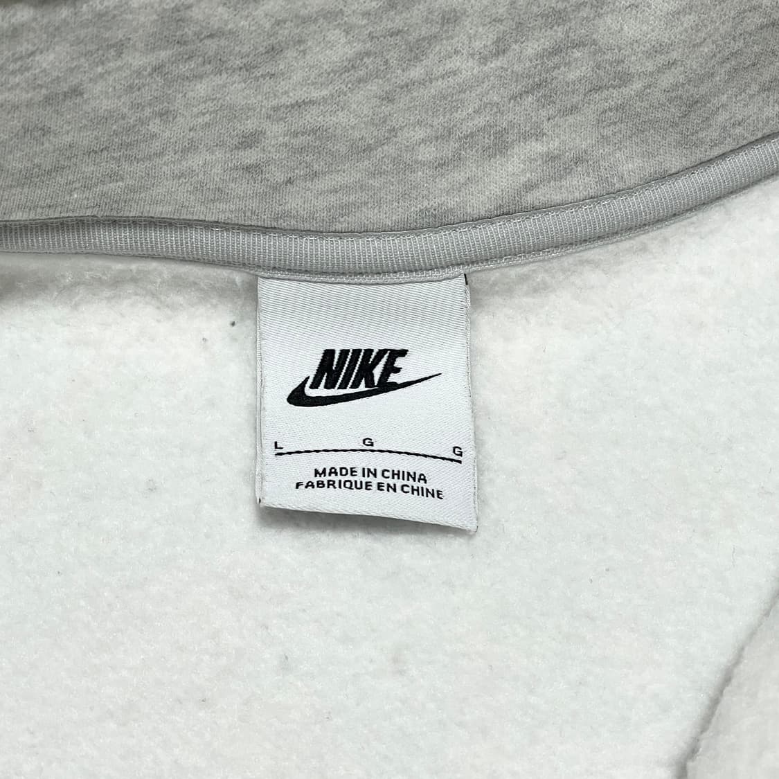 나이키 라이트그레이 기모 반집업 맨투맨 남성L 상품이미지6