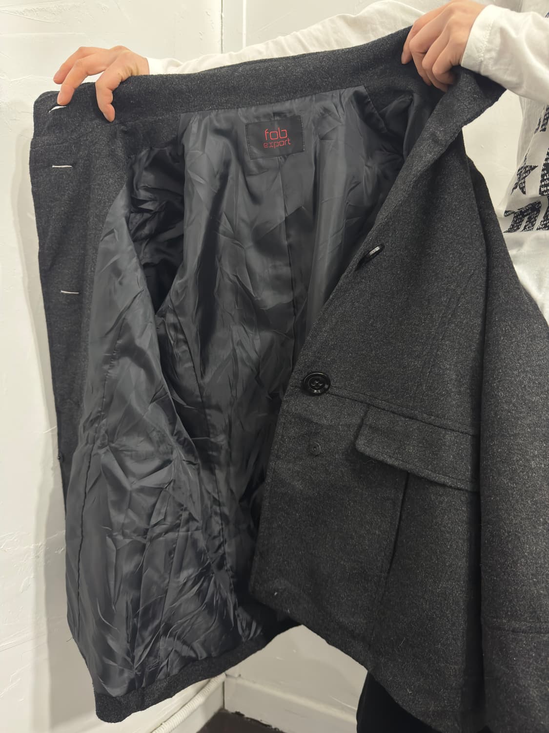 fob export button wool jacket 상품이미지6