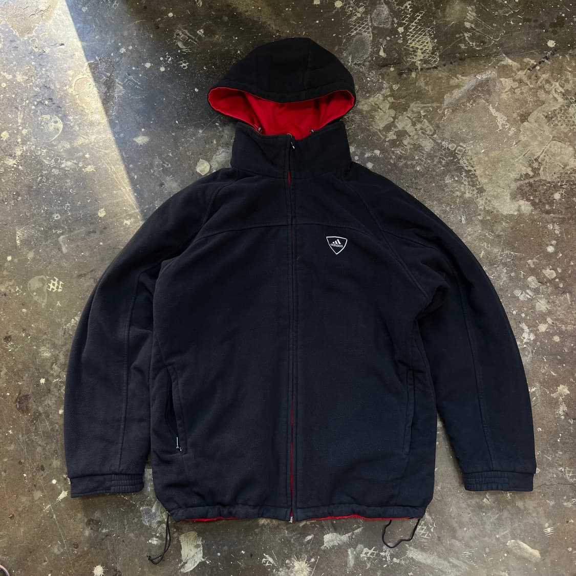 100) 올드 아디다스 리버시블 양면 방풍자켓 플리스 점퍼 올드스쿨 상품이미지4
