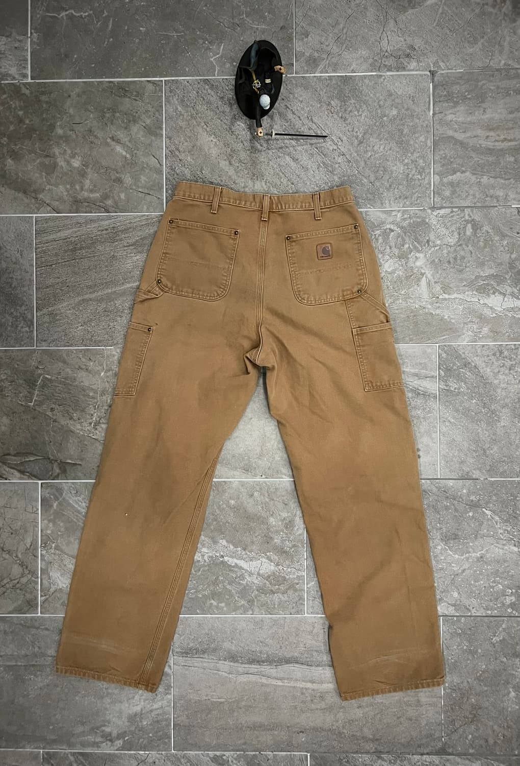 (34X34)칼하트 더블니 워크팬츠 B136BRN 칼하트브라운 던거리핏 상품이미지2