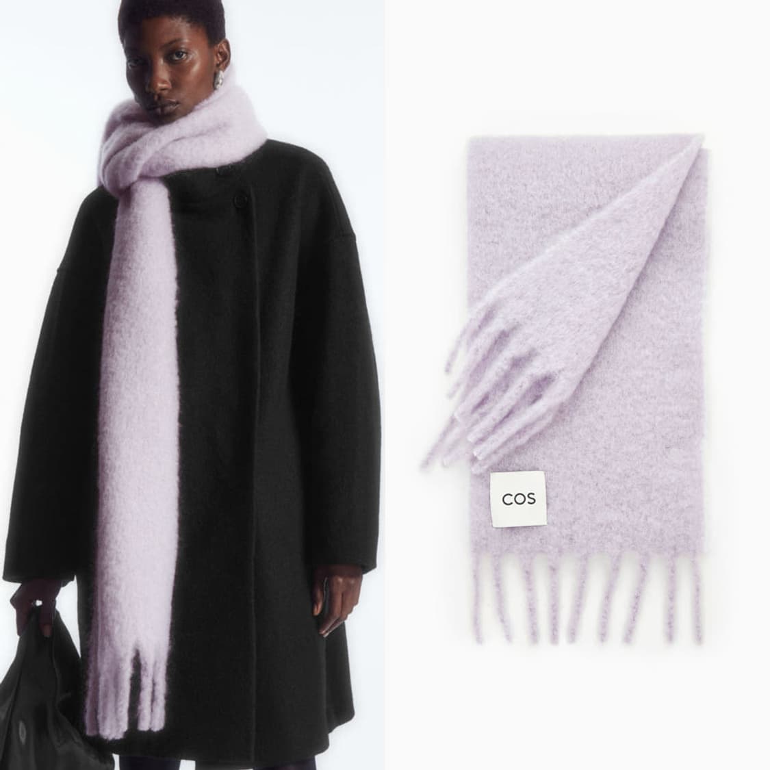cos 모헤어 머플러 라일락 상품이미지3