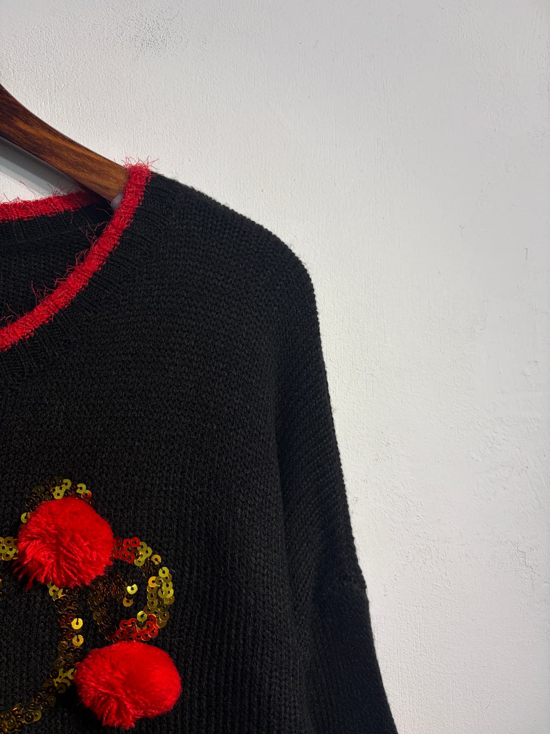 (새상품) U.S.A. 크리스마스 어글리니트 방울&스팽글 어글리스웨터 상품이미지5