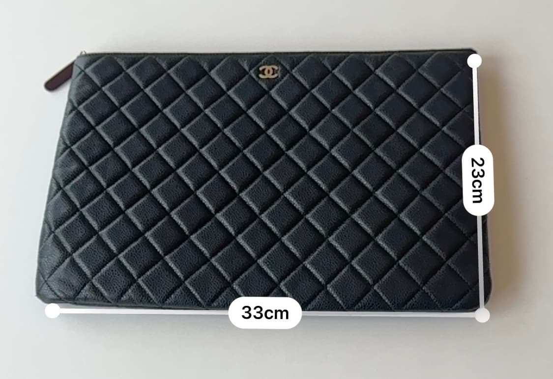 샤넬 클래식 캐비어 클러치 금장 라지 정품 상품이미지10