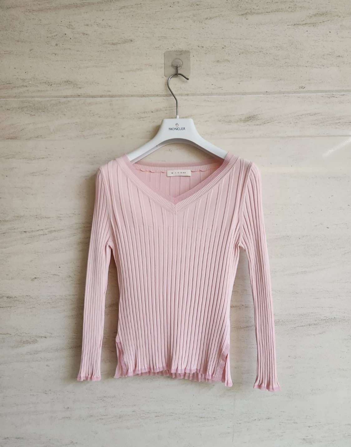 미샤 골지니트 브이넥 탑 55사이즈 상품이미지2