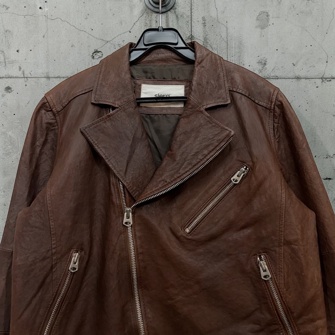 Siero Vintage Brown Leather Jacket 상품이미지2