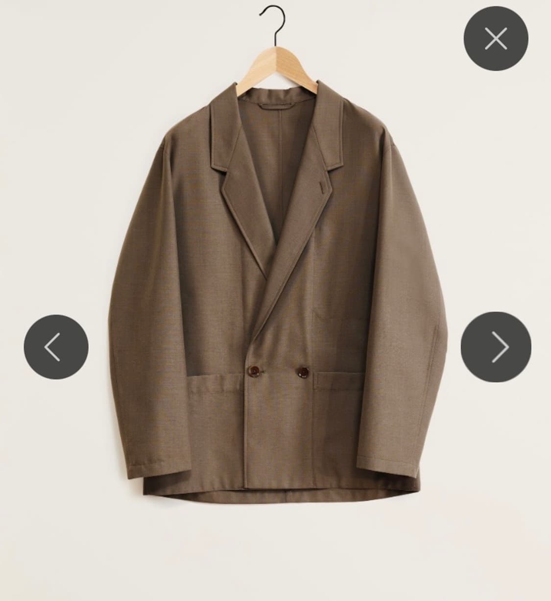 르메르 더블브레스티드 자켓 브라운 xs 상품이미지8