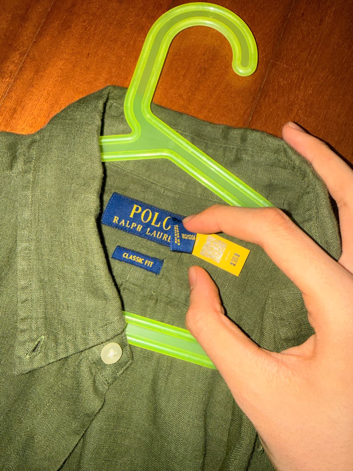 폴로 린넨셔츠 올리브색 상품이미지3