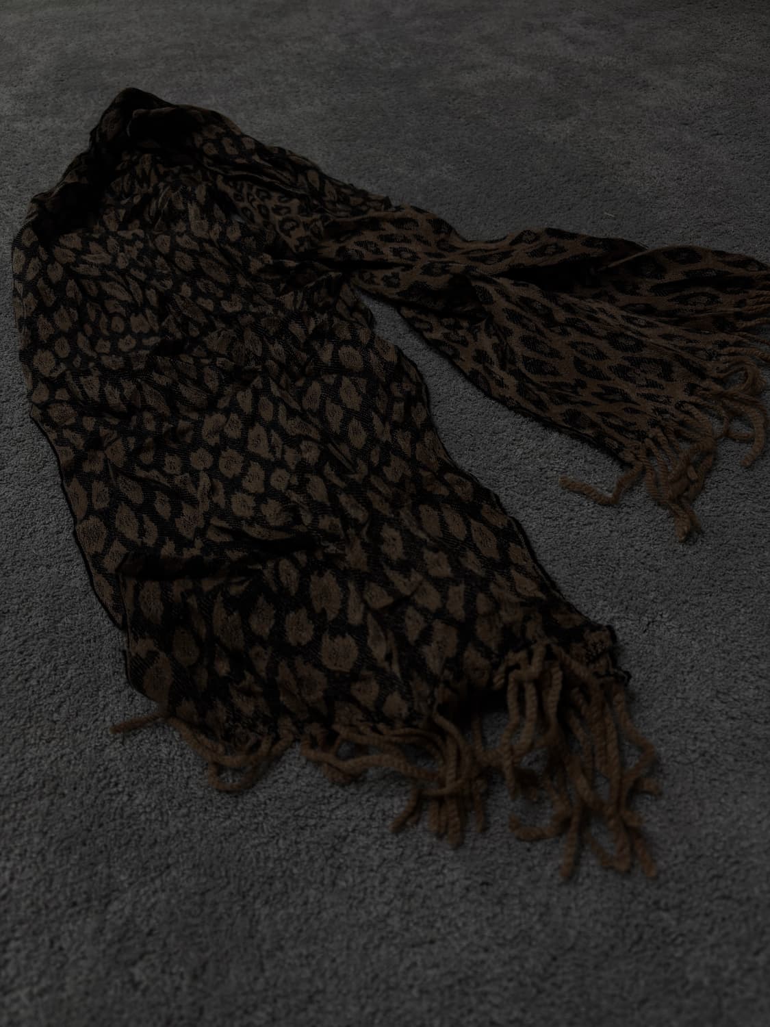 Vintage v-kei punk mood leopard scarf 상품이미지2