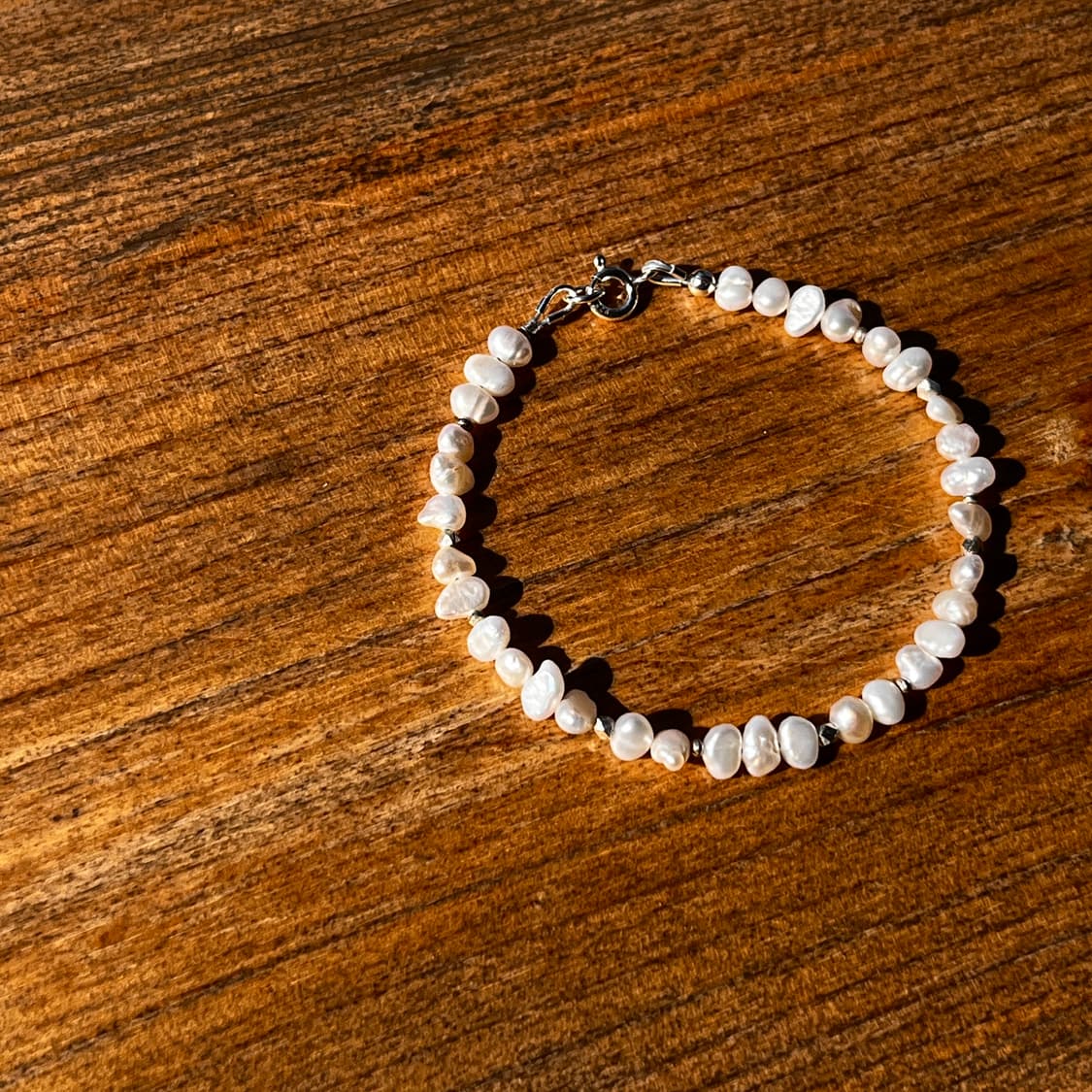 실버 진주 비즈 팔찌 인디언주얼리 네이티브아메리칸 상품이미지2