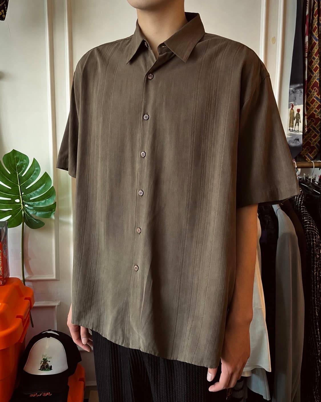 SILK ICON Vintage Over-Sized 1/2 Shirt 상품이미지2