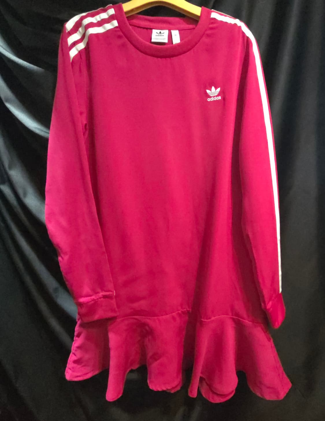 아디다스 핑크색 삼선 튜닉 원피스 상품이미지1