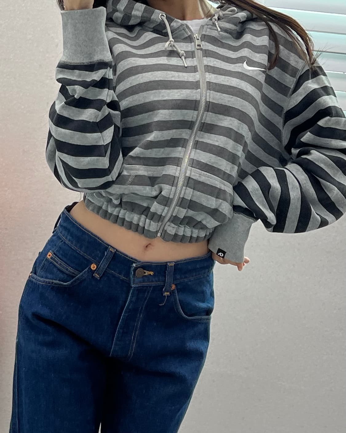 (WOMEN)나이키 크롭 후드집업-M1474 상품이미지1