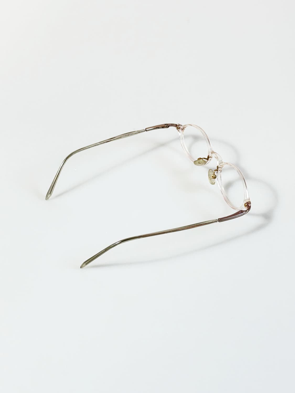 90s Legend 클리어 뿔테 오벌 프레임 빈티지 안경 상품이미지4