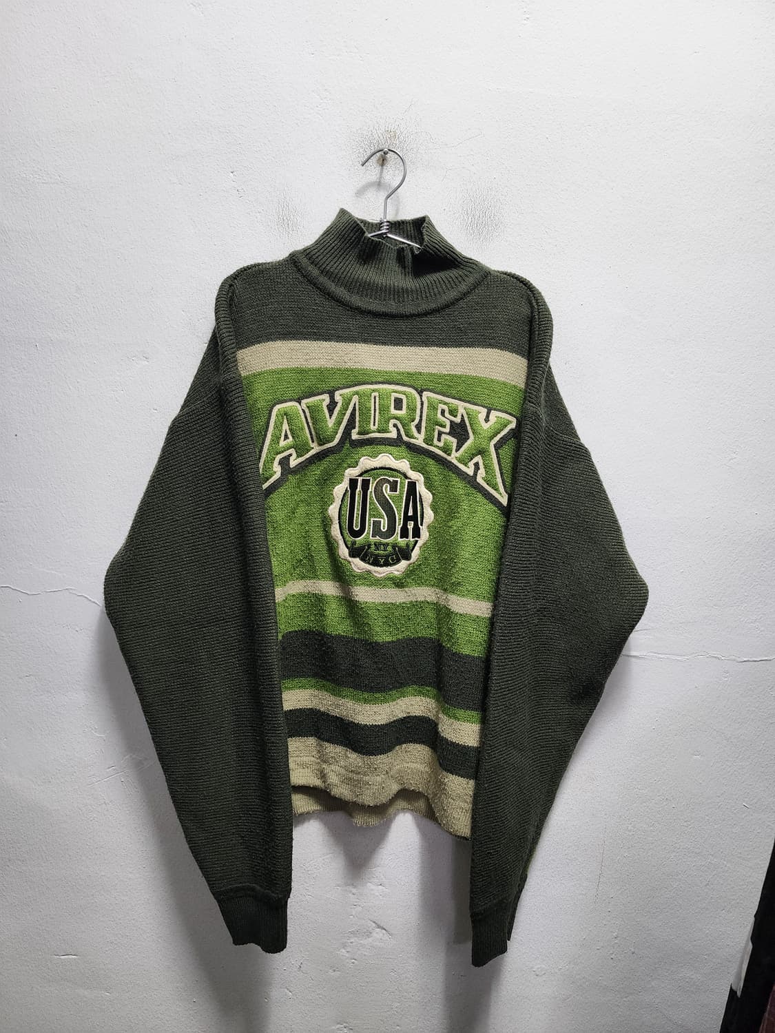 90s AVIREX 아비렉스 USA 터틀넥 니트 스웨터 상품이미지1