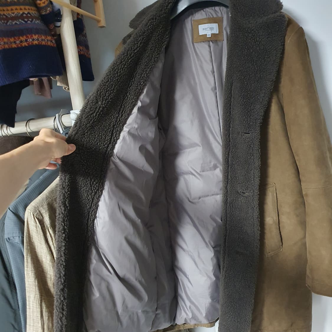 [100] 시리즈 양가죽 무스탕 코트 상품이미지4