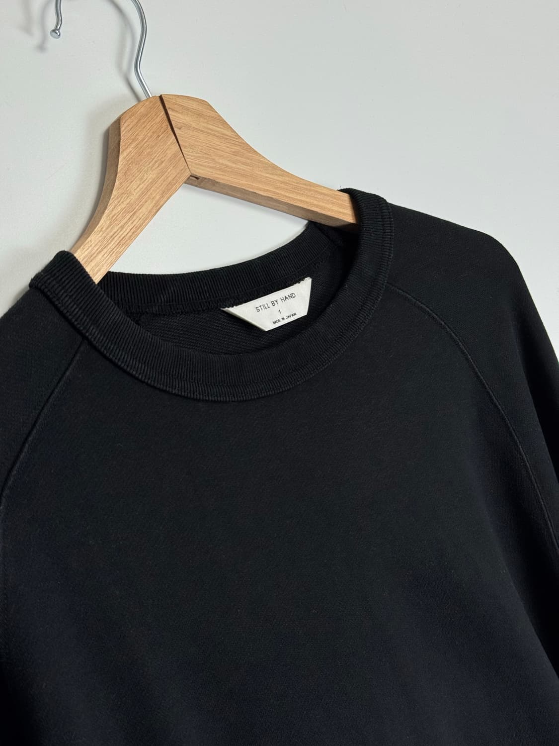 스틸바이핸드 수피마 코튼 스웻셔츠 맨투맨  블랙 1 사이즈 상품이미지3
