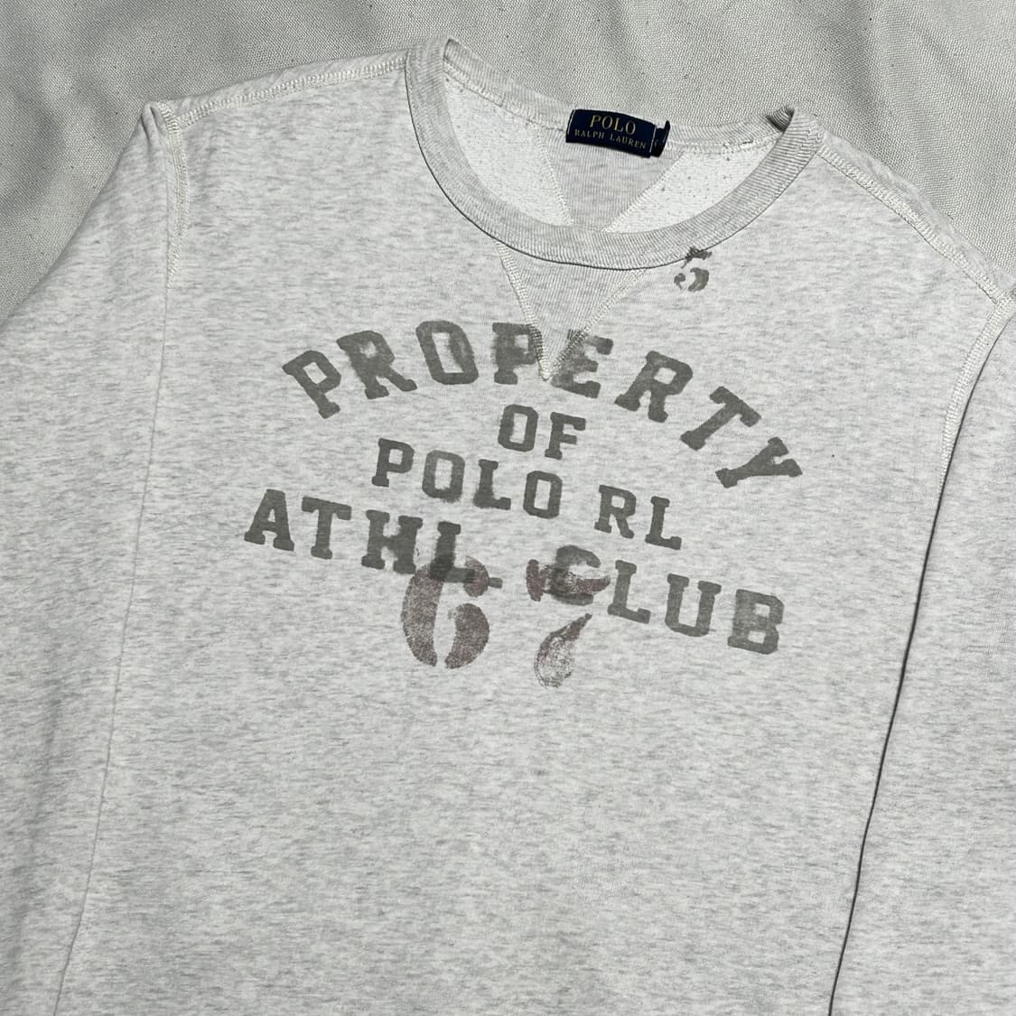 L 폴로랄프로렌 그레이 그래픽 맨투맨 상품이미지1