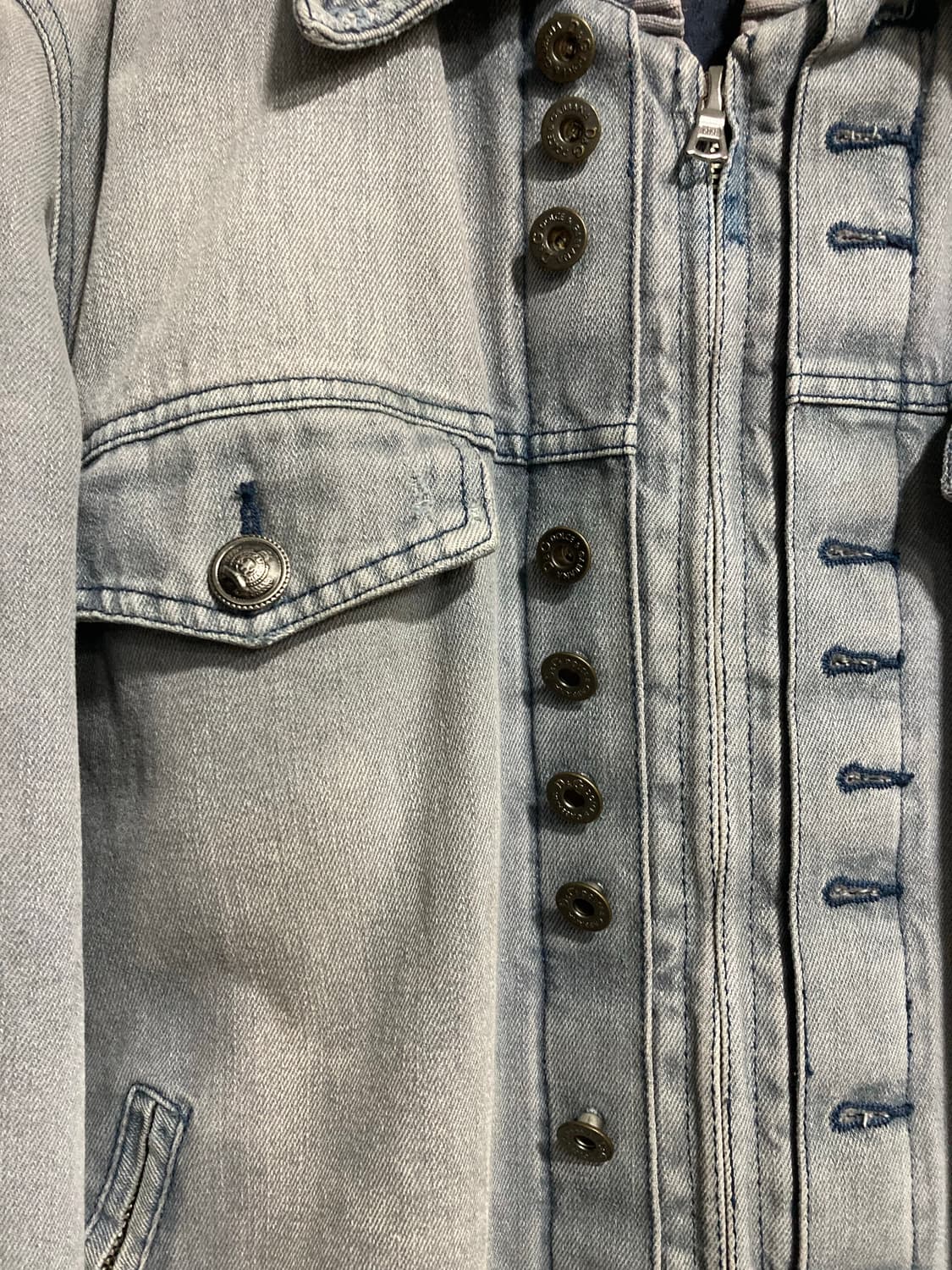 2000s 돌체앤가바나 레이어드 데님 봄버 자켓 상품이미지4