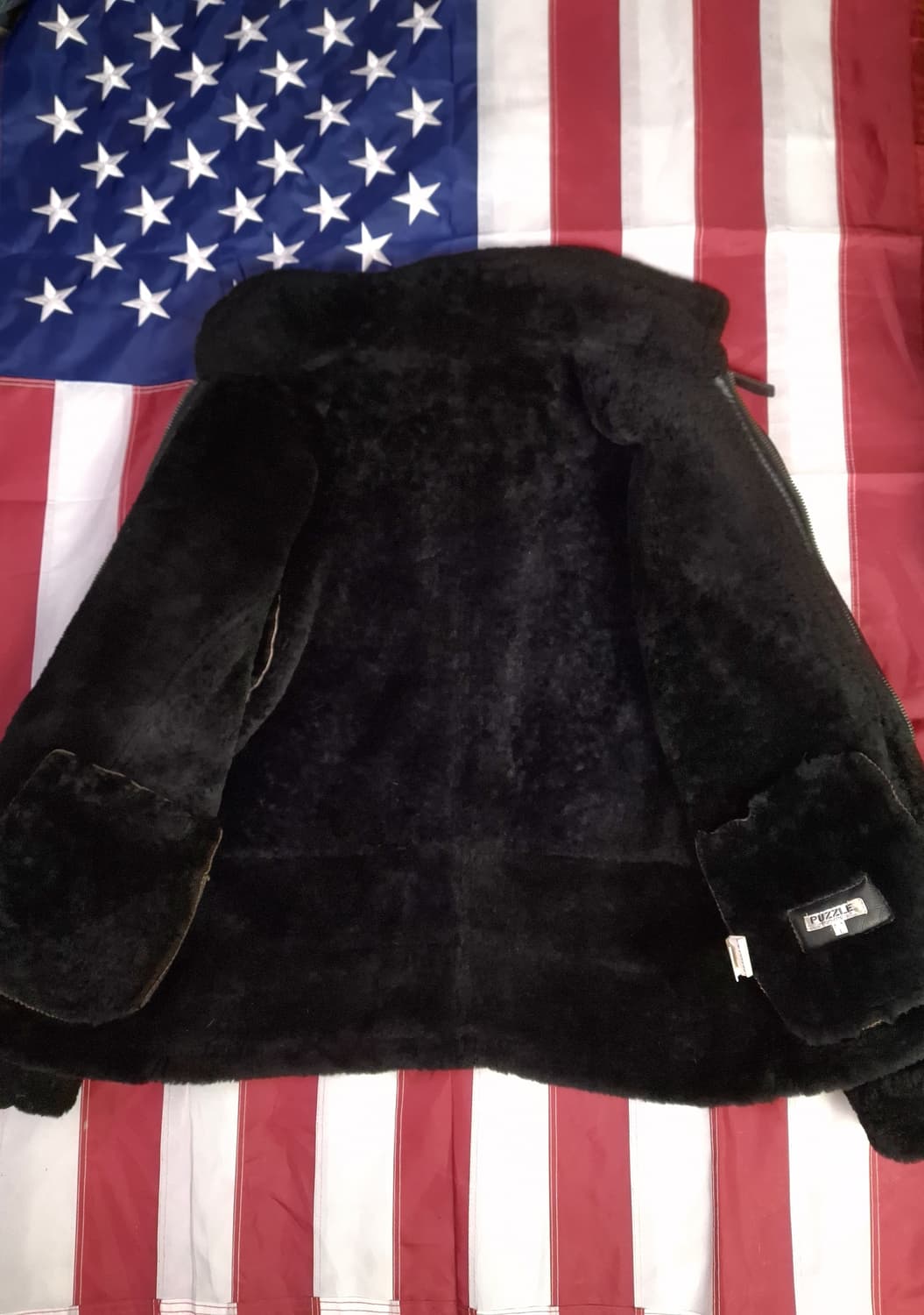 90's 국내산 미공군 B-3 TYPE 리얼레더 항공폭격기 무스탕 상품이미지8