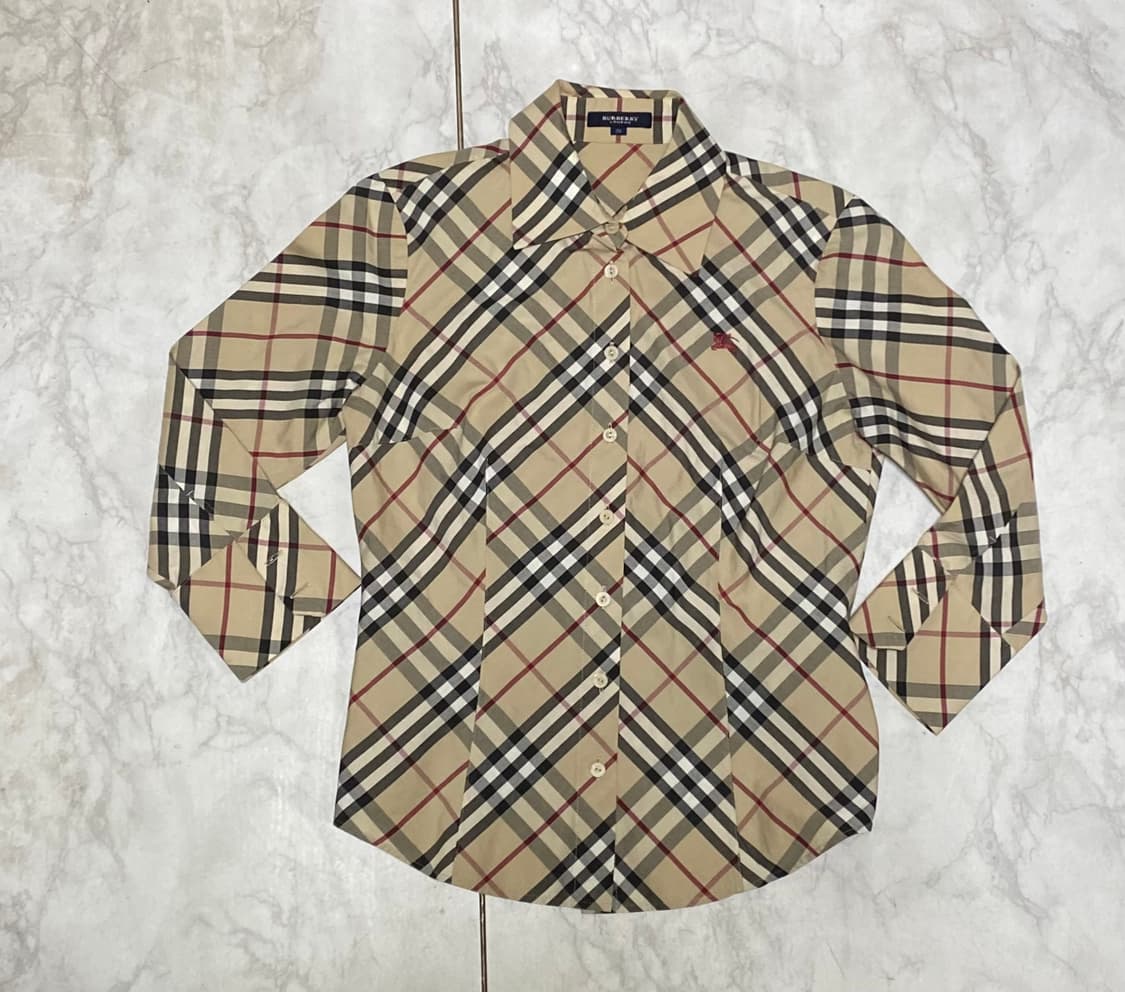 버버리 여성 체크 셔츠 여성 90 사이즈 상품이미지1