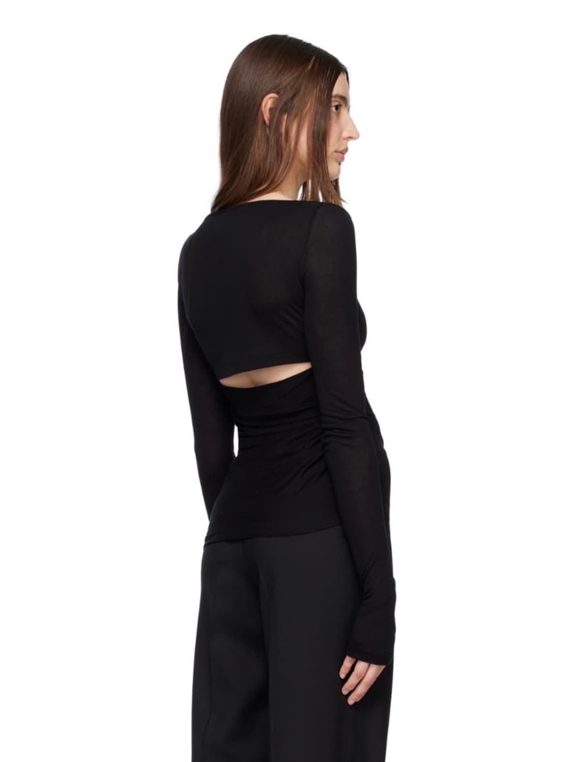 헬무트 랭 비스코스 티셔츠 블랙 상품이미지2