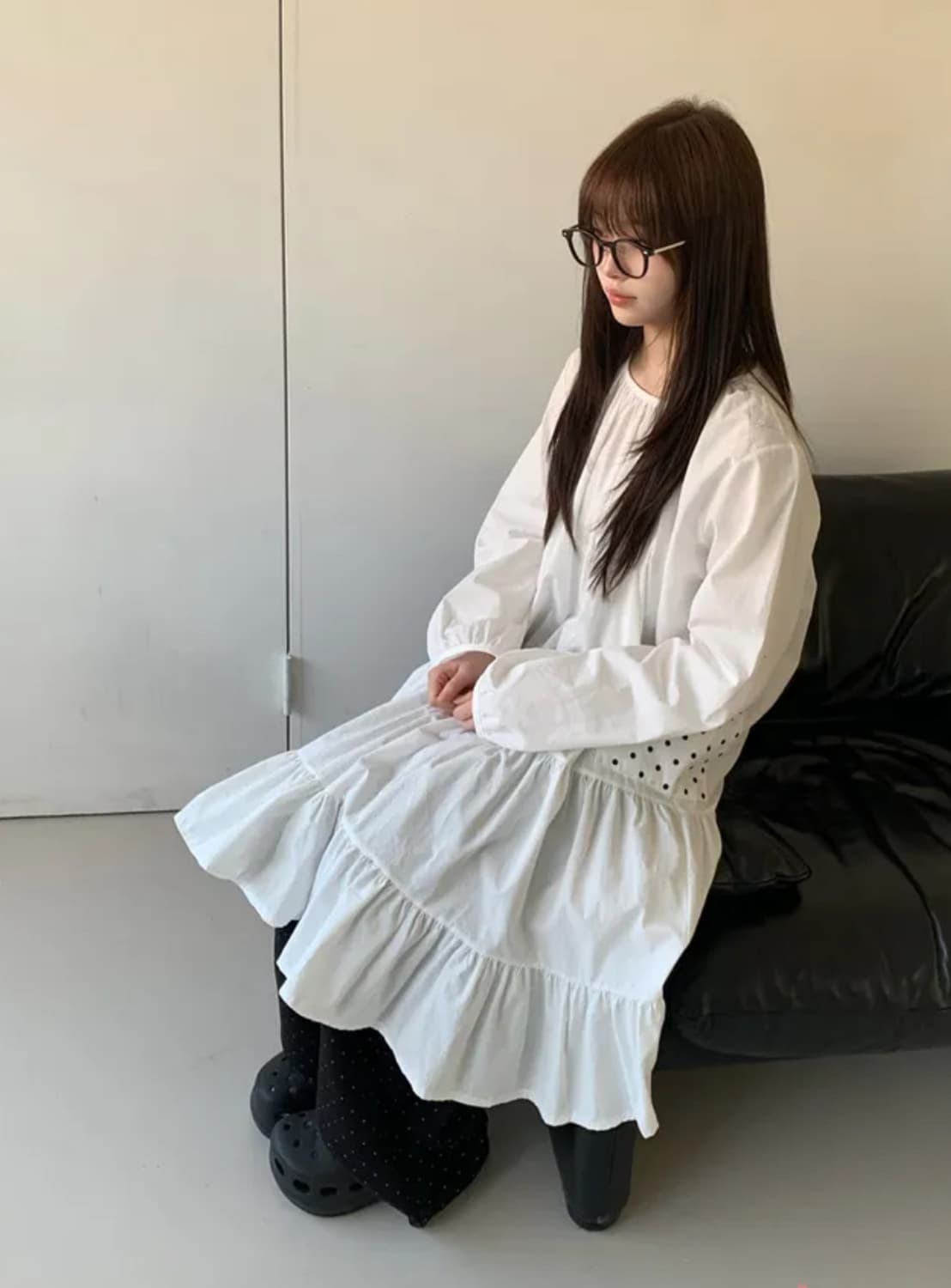 러브앤드팝 도트포켓 프릴 캉캉 원피스 일본 모리걸 상품이미지1