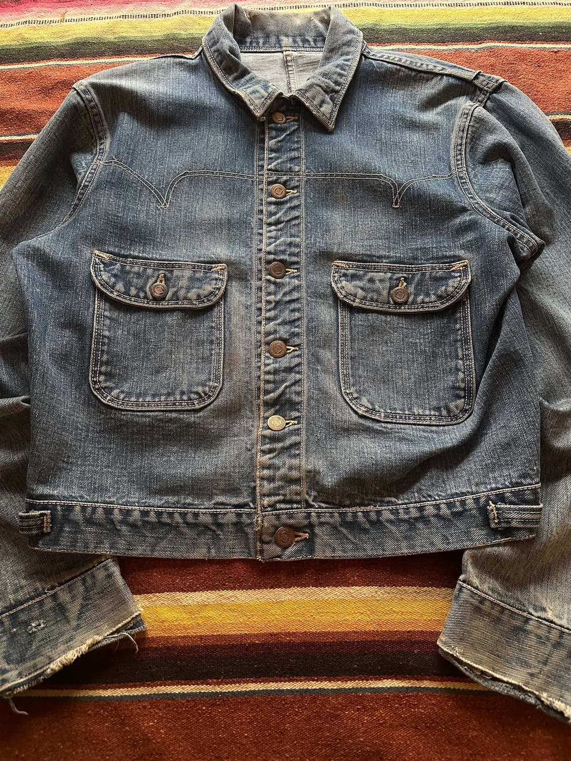 50s USA 빈티지 Made well 웨스턴 데님 자켓 상품이미지5