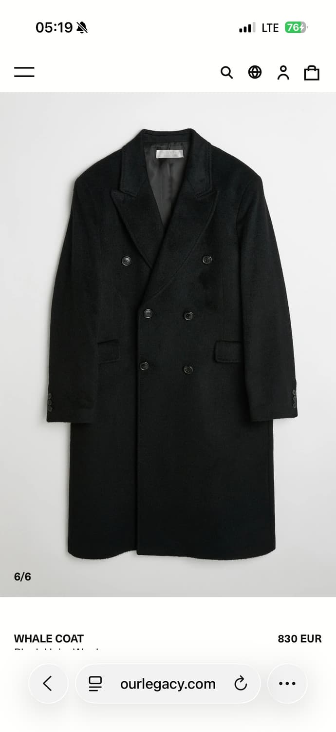 our legacy 아워레가시 웨일 코트 52 상품이미지1