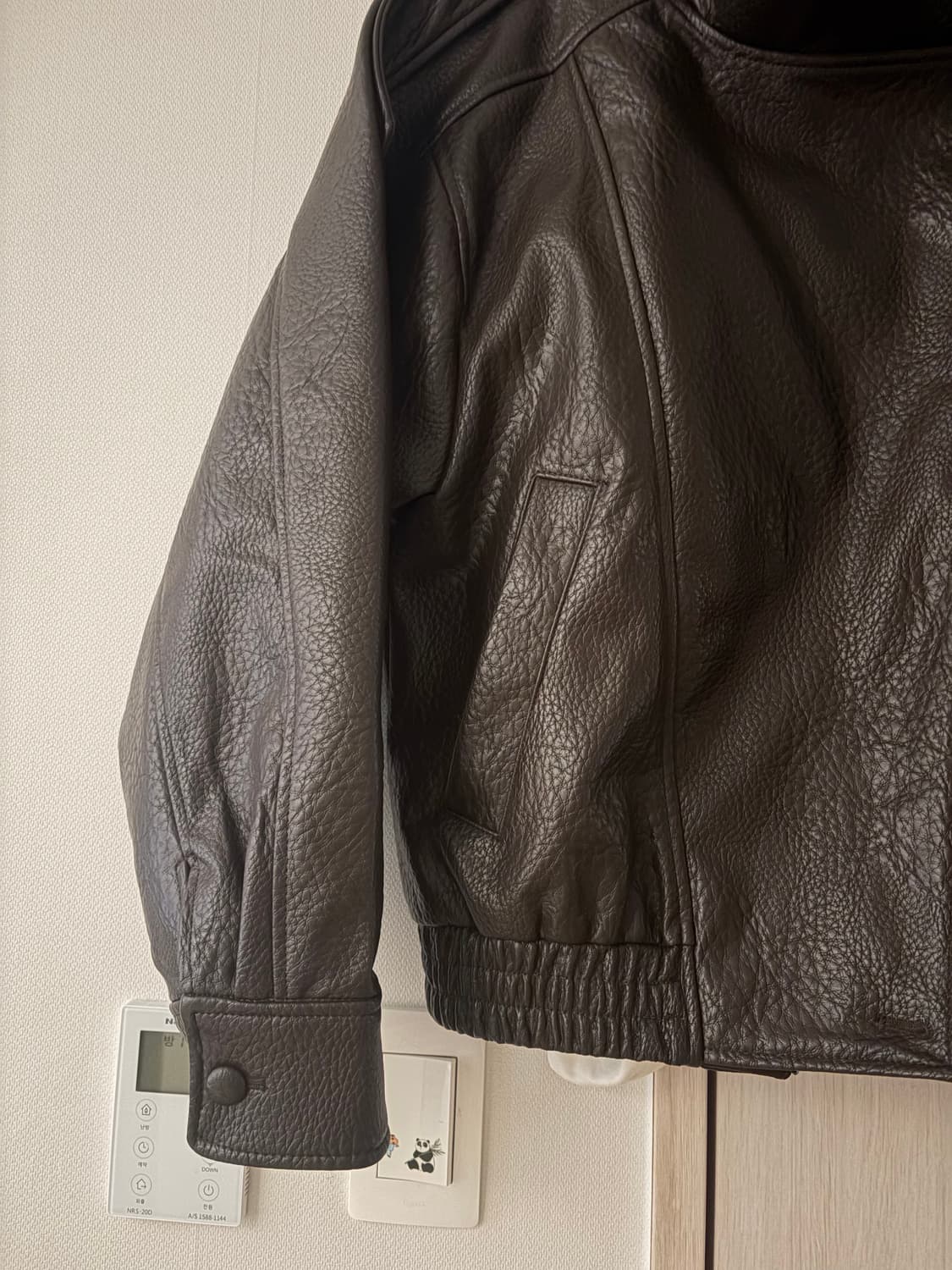 자라 페이크 레더 점퍼 브라운 xs 상품이미지3